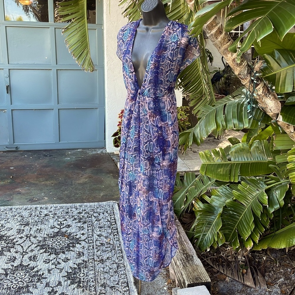 ASOS sheer animal, print dress, or swim cover-up